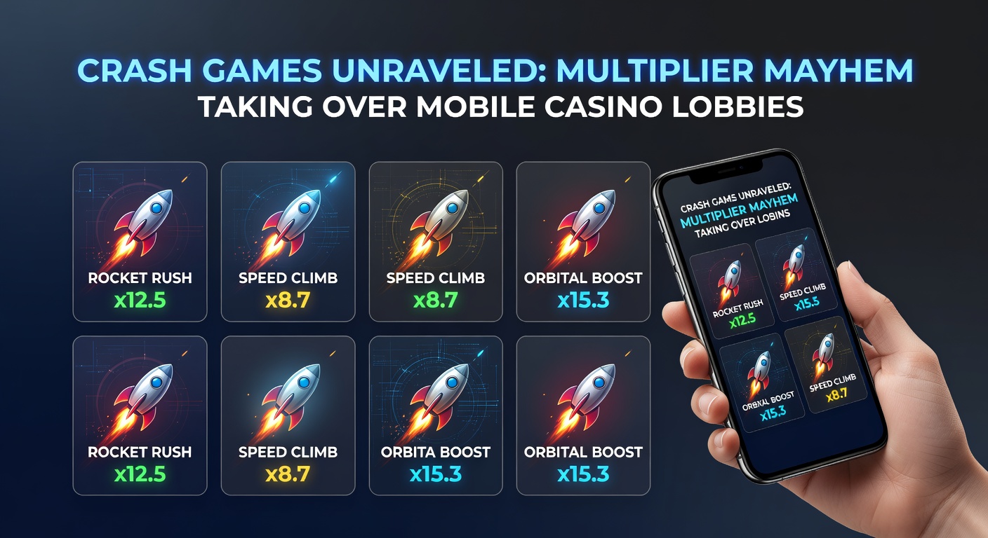 Close-up of a player's hand tapping the cash-out button on a crash game app just as the multiplier nears 20x, with casino lobby blurred in the background