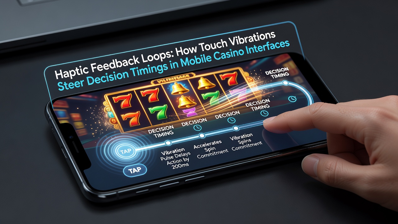 Close-up of smartphone screen showing regional haptic settings menu in a casino application