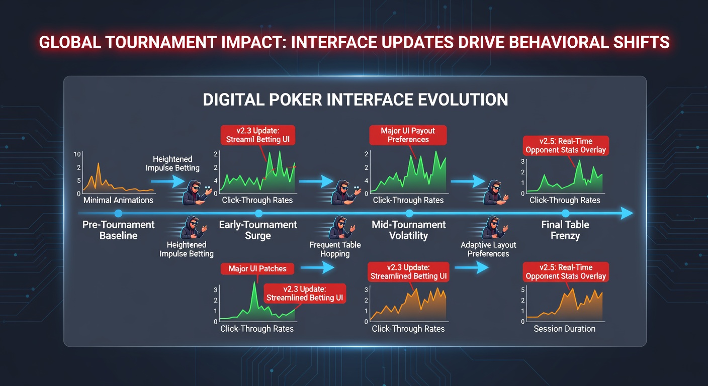 Digital poker interface dashboard highlighting navigation menus and tournament features