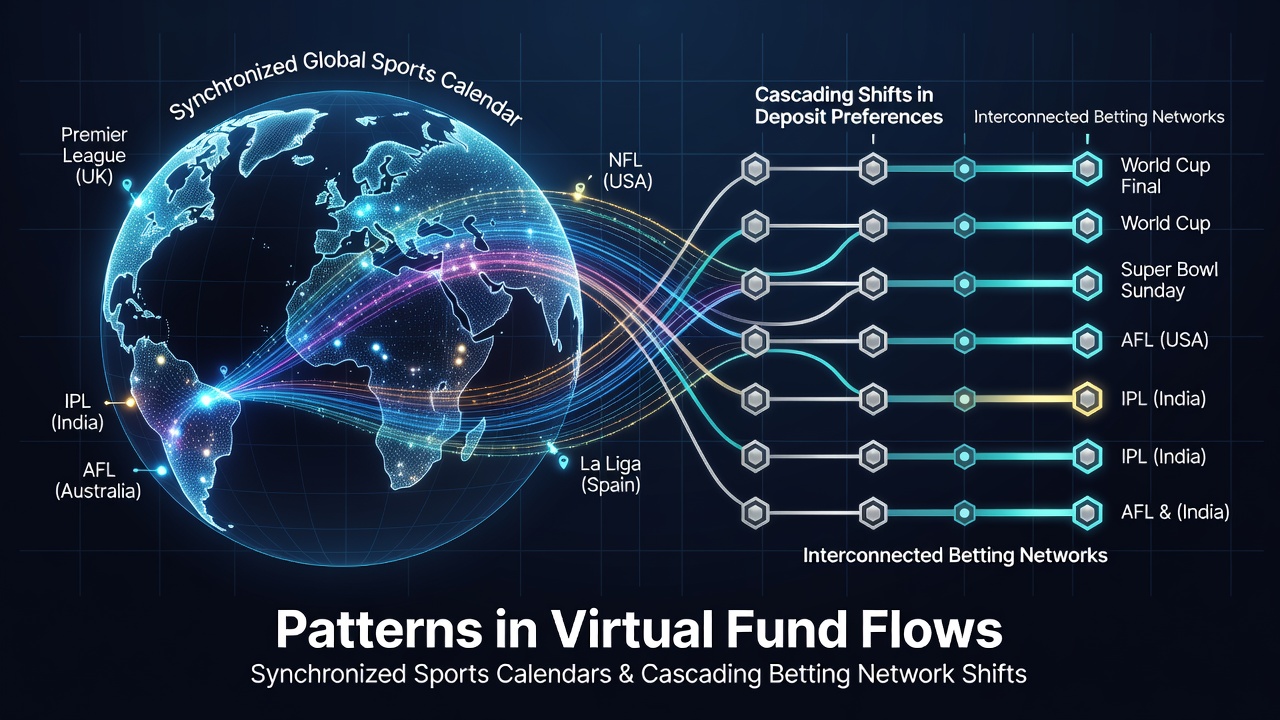 Global sports calendar synchronization affecting virtual betting fund flows and deposit patterns