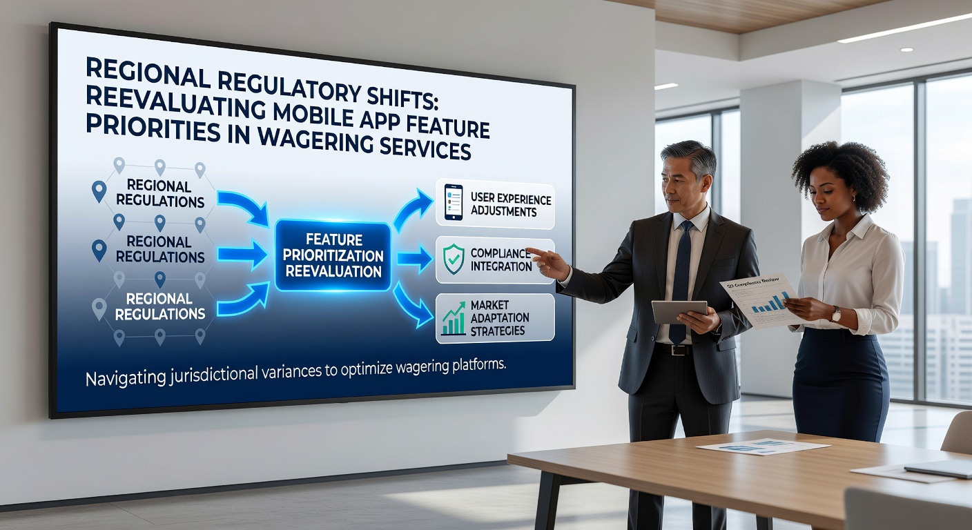 Mobile wagering apps displayed on smartphones with regulatory compliance icons overlayed on regional maps