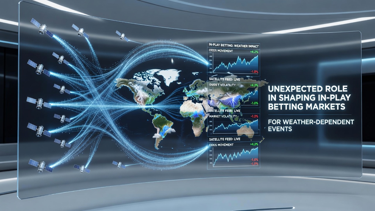 Live betting interface displaying satellite-updated wind vectors during a golf tournament
