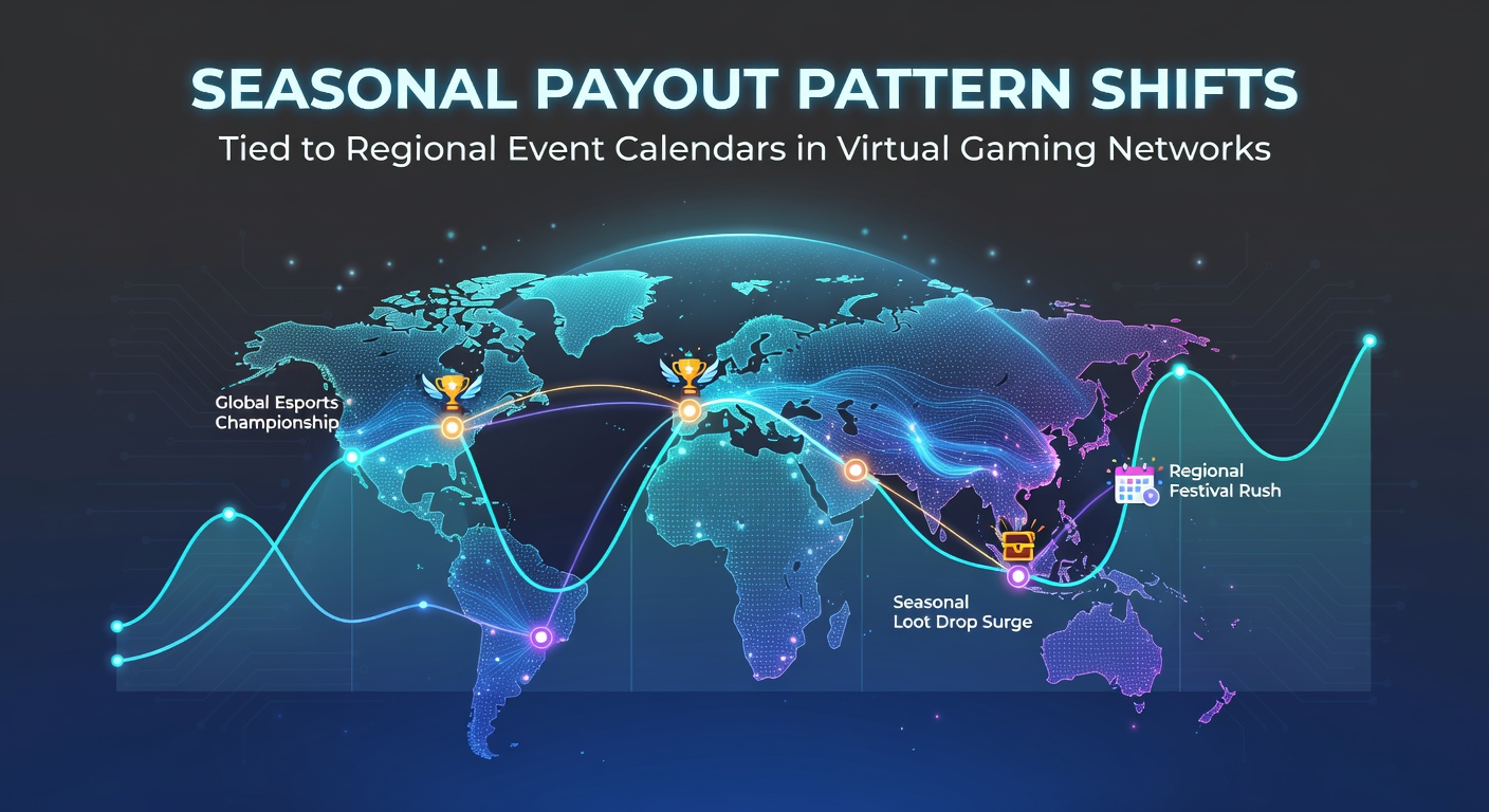 Virtual gaming network payout trends during regional events