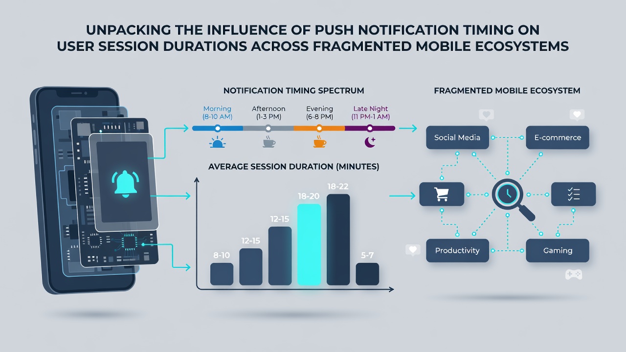 Analytics graph displaying session duration trends linked to push notification timing across multiple mobile betting platforms